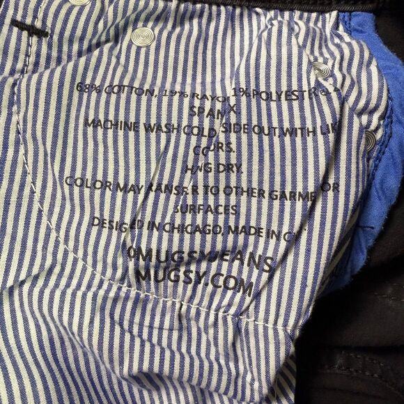 Mugsy Squid Ink Black Men's Jeans, Straight, Size 30x30, Soft and Stretchy 2/$50 - Picture 12 of 16